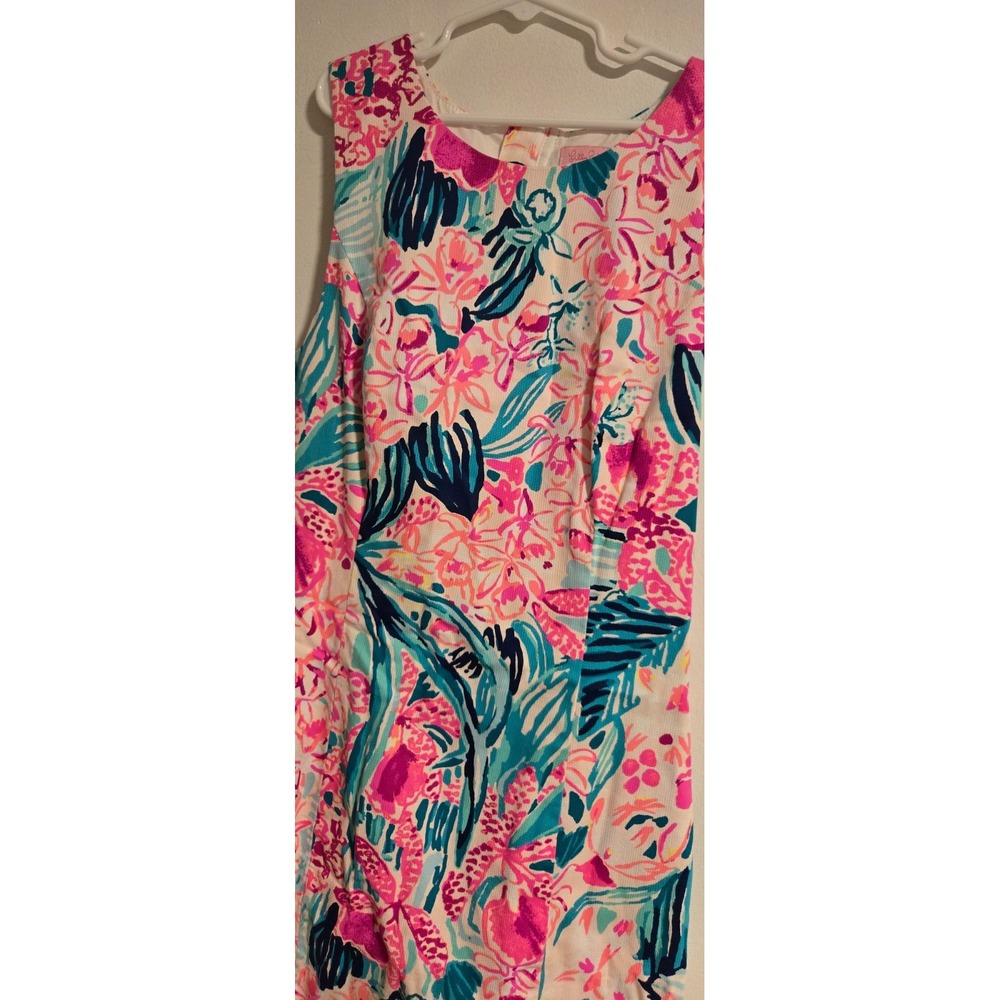 Lilly Pulitzer Mila‎ Stretch Shift size 4 Via Flora EUC Preppy Coastal Colorful - Picture 2 of 7